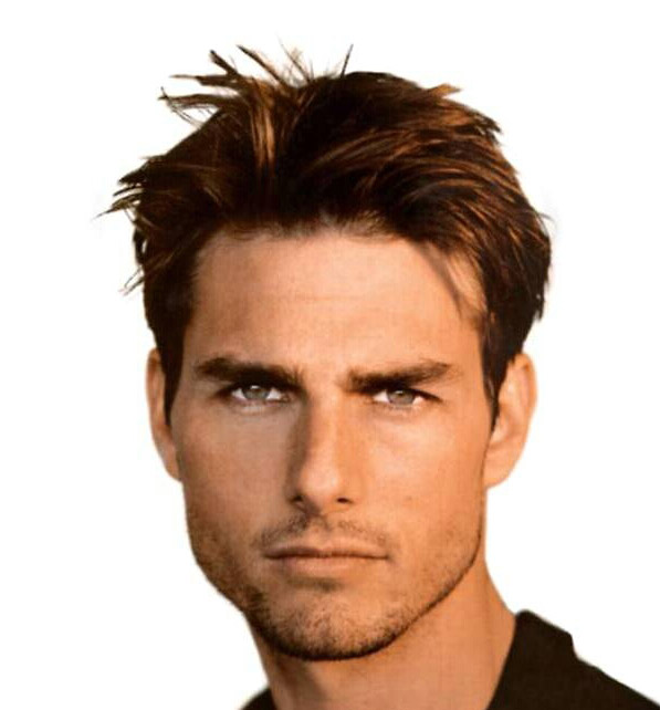 Tom Cruise Shaggy Hairstyle He Went For A Razor Cut With Angled Layers And